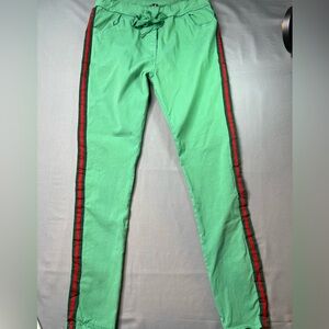Venti6 Green Jogger Pants, Womens Small, Side Stripe Drawstring Athleisure